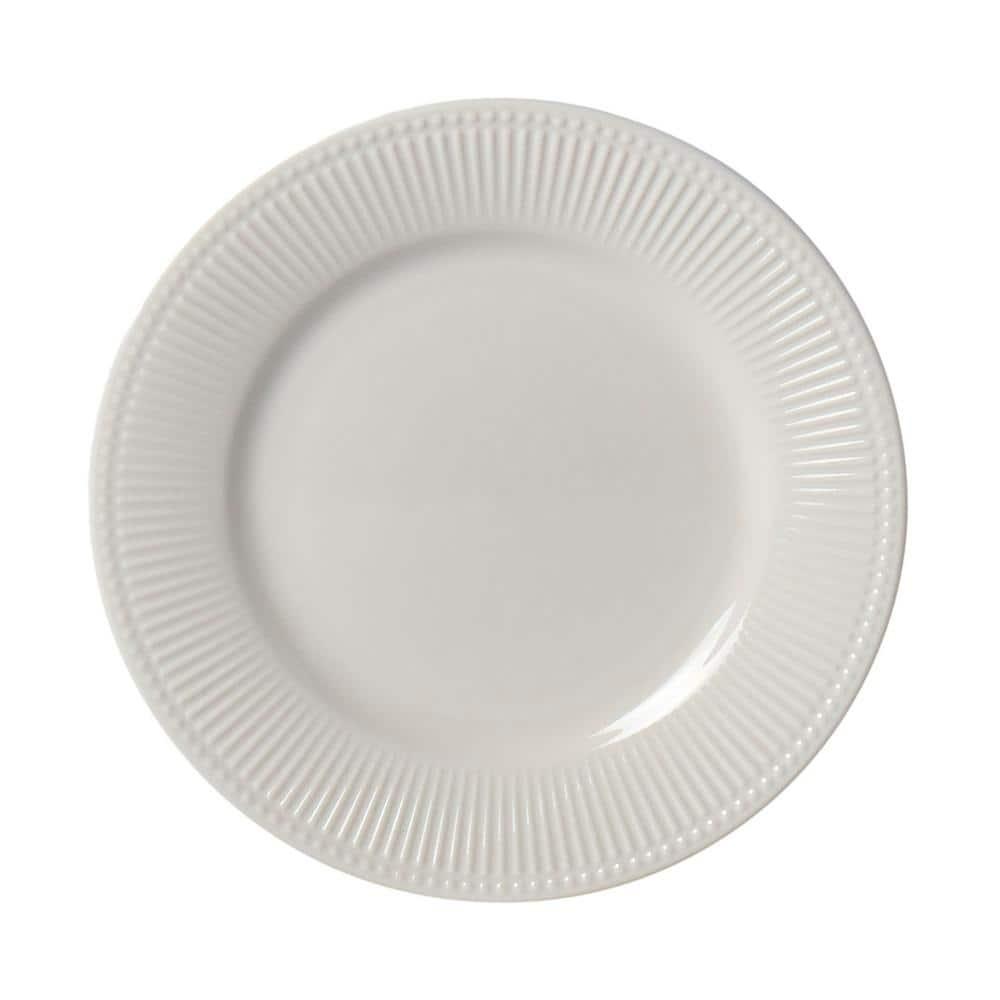 Tabletops Gallery Tabletops Gallery Fleur 16 Piece Dinnerware Set Embossed Bone White Porcelain (Dinner Plate, Salad)