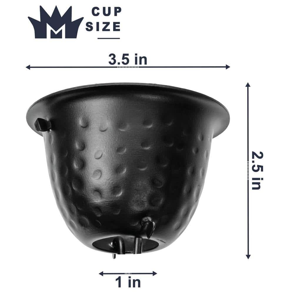 Monarch Rain Chains Aluminum Hammered Cup Rain Chain Replacement Downspout for Gutters