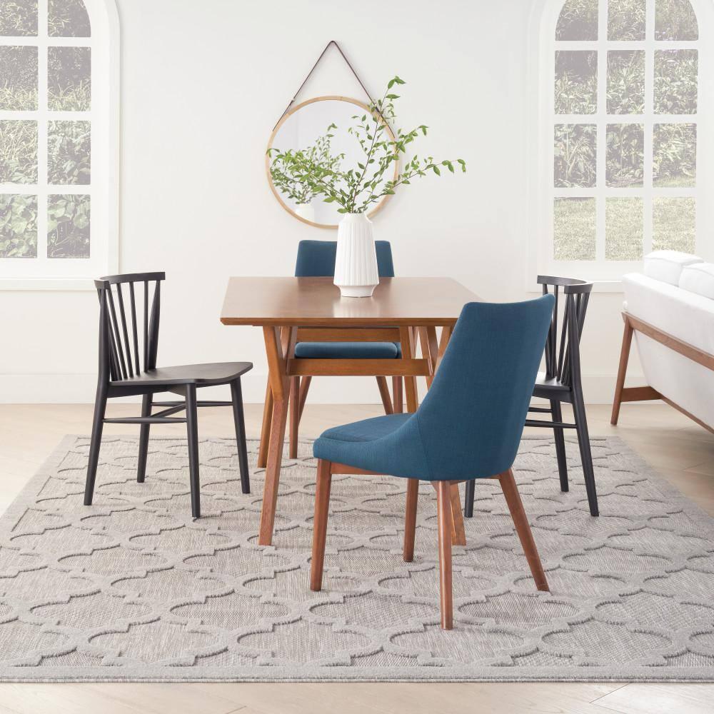 Nourison Easy Care 9' x 12' Silver Grey Indoor/Outdoor Rug