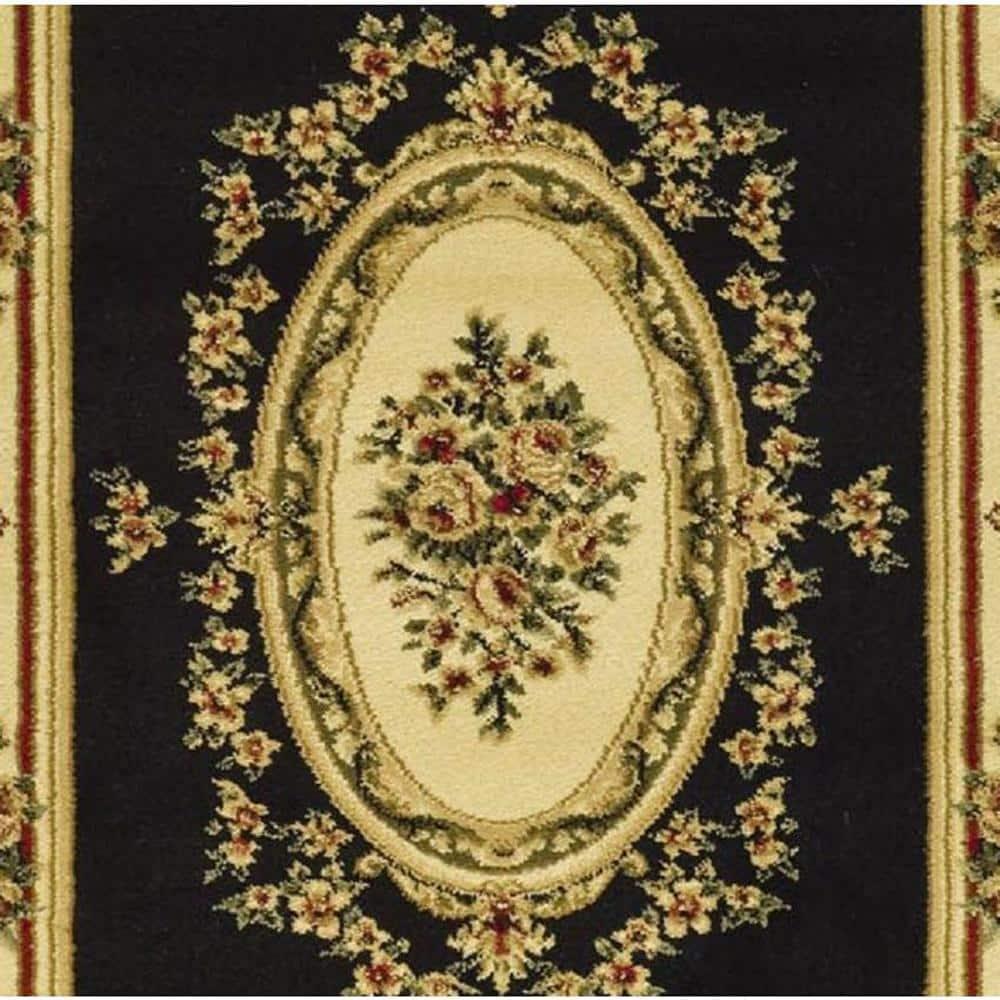 Lyndhurst LNH218 Power Loomed Accent Rug - Black/Ivory - 3'3"x5'3" - Safavieh