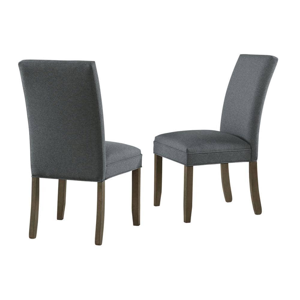 Set of 2 Gwyn Parsons Upholstered Armless Chairs Gray - Alaterre Furniture
