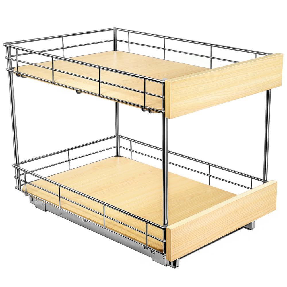 LYNK PROFESSIONAL LYNK PROFESSIONAL SELECT Pull Out Cabinet Organizer (2 Tier) Slide Out Drawers for Kitchen, Wood
