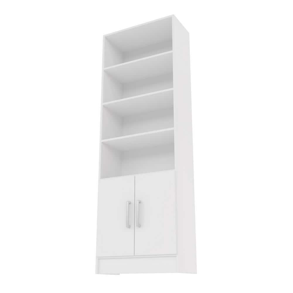 71.85" Catarina Cabinet White - Manhattan Comfort: Sleek Storage, 5 Shelves, Modern Design