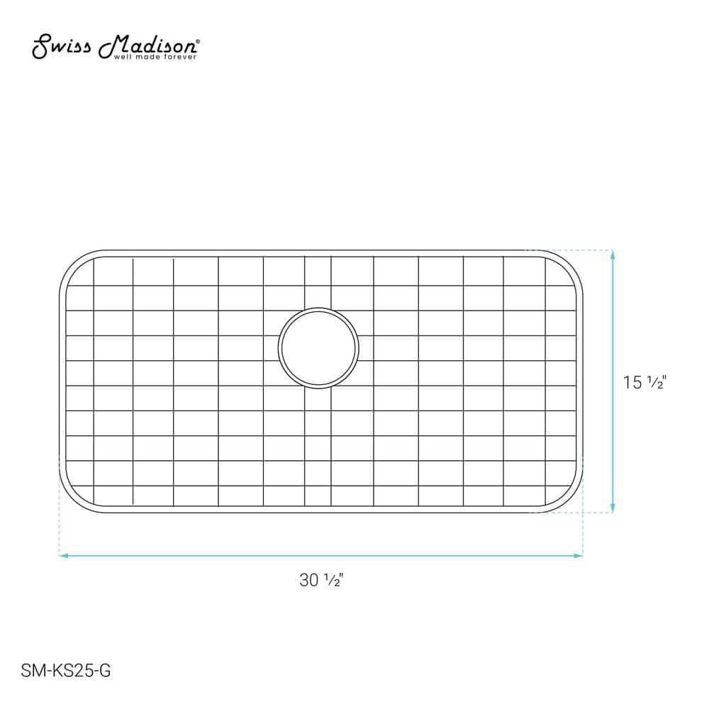 Swiss Madison SM-KS25-G Swiss Madison 33 x 18 Stainless Steel Kitchen Sink Grid