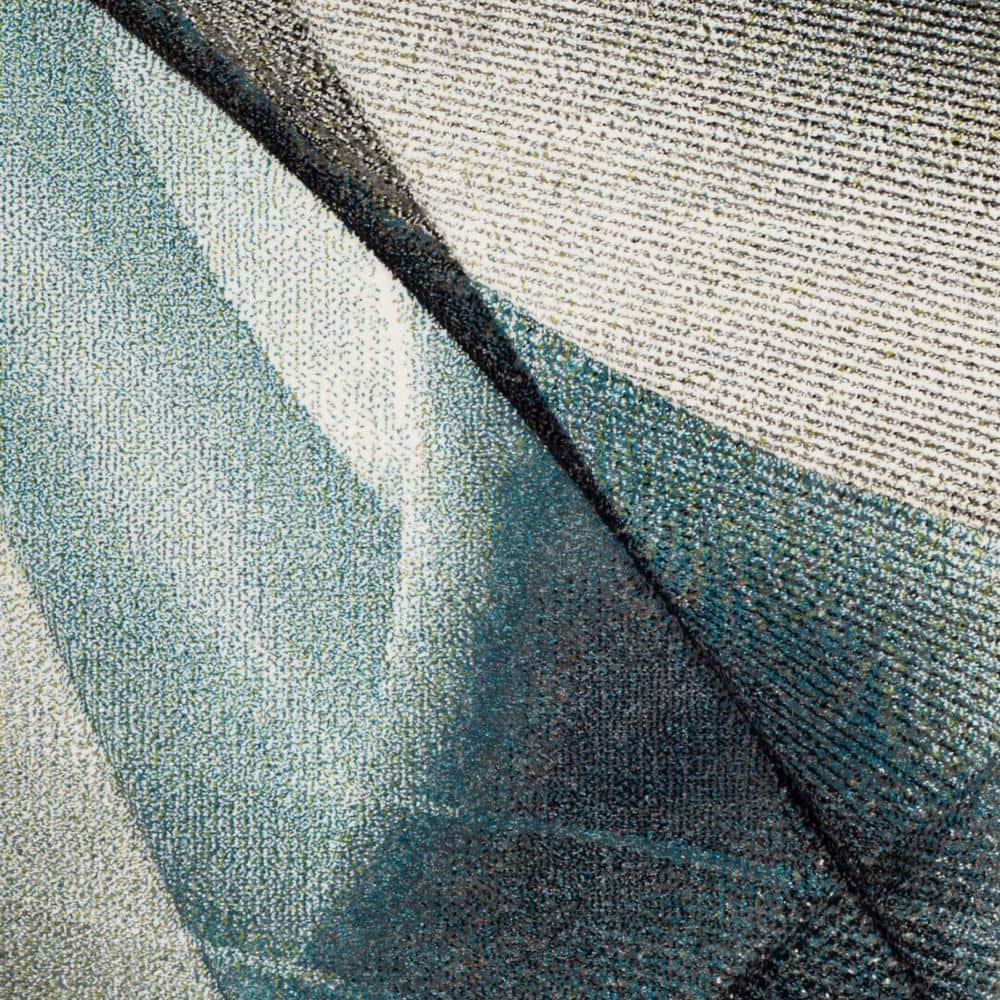 Hollywood HLW715 Machine Made Area Rug - 5'3"x7'6" - Grey/Teal - Safavieh