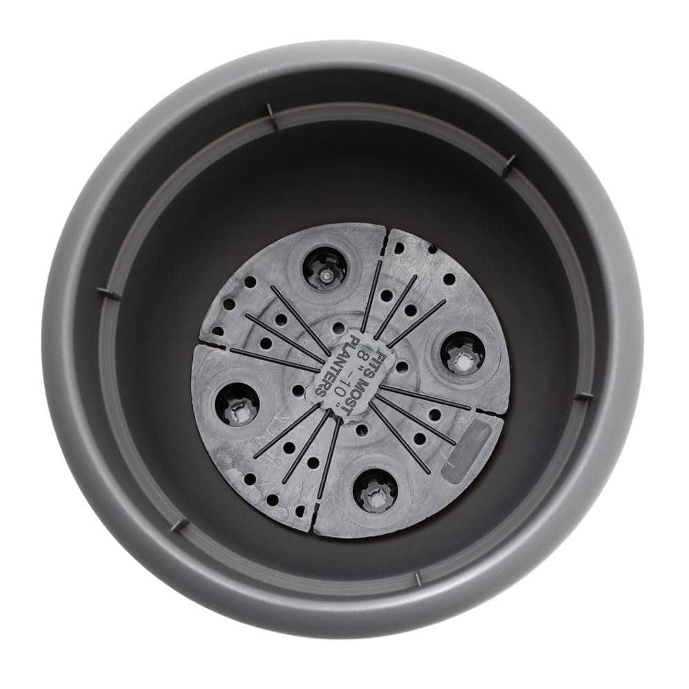 Bloem Ariana 12 in. D Polyresin Planter Charcoal