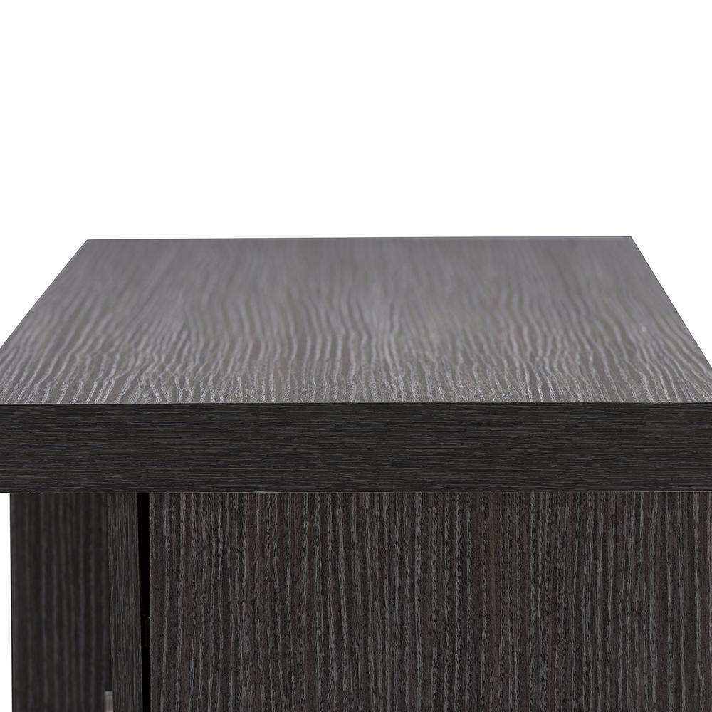 Viveka 2 Door TV Stand for TVs up to 46&#34; Dark Brown - Baxton Studio