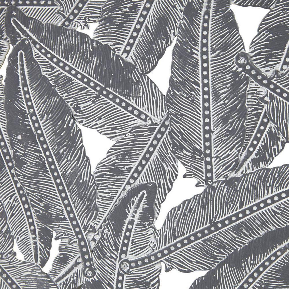 Dakota Fields Textured Feather 3-Piece Metal Disc Wall Decor Set