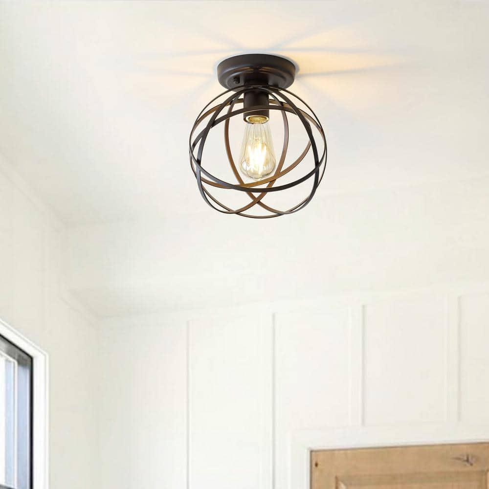 Alba 8.5" Orb Metal LED Flush Mount, Oil Rubbed Bronze