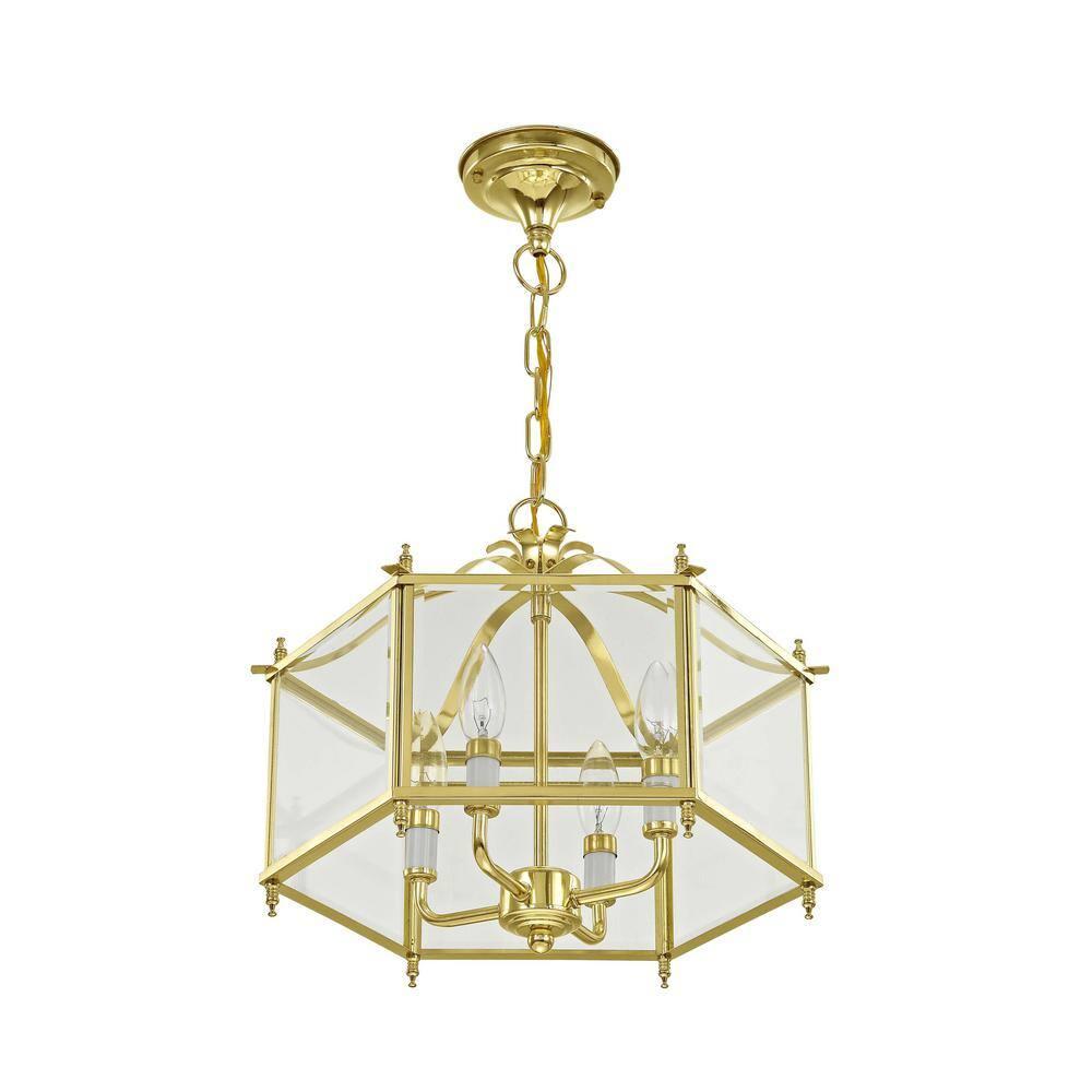 Livex Lighting Livingston 4 - Light Pendant in  Polished Brass