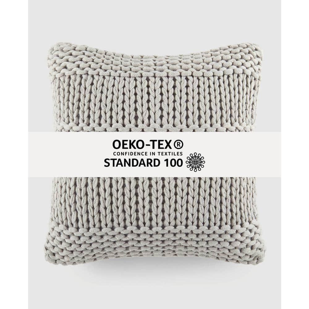 Becky Cameron Cozy Chunky Knit Acrylic Decor Throw Pillow