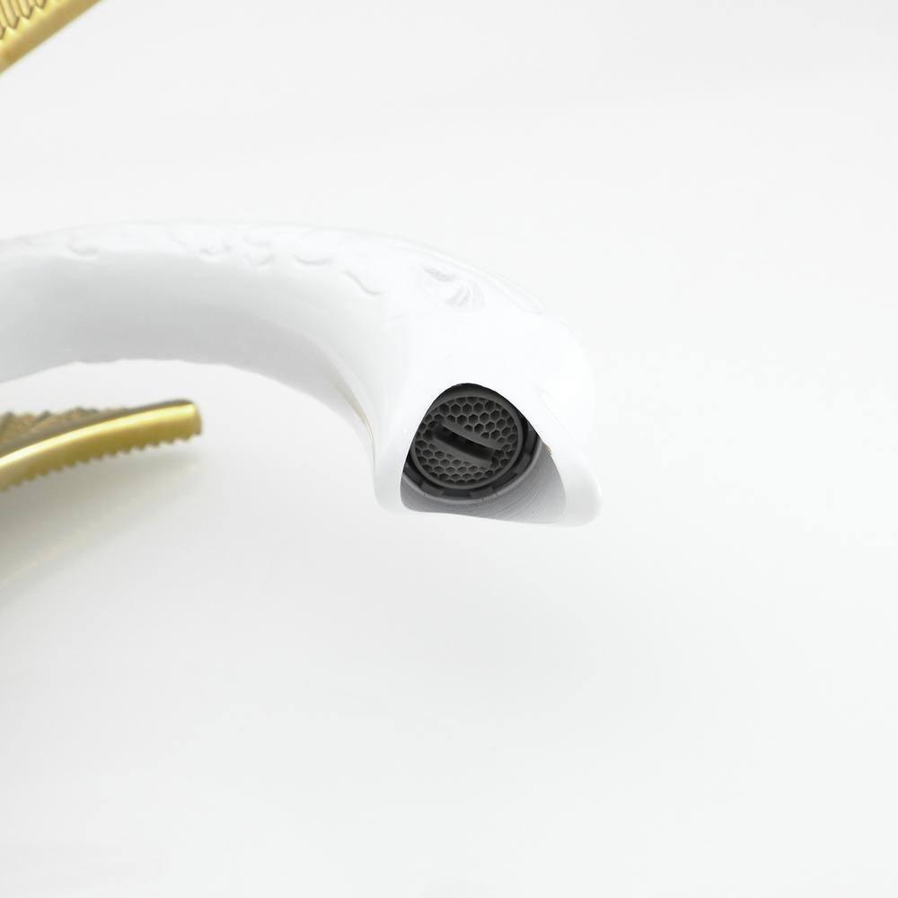 BWE Single Handle Vessel Sink Faucet with Pop-Up Drain in Gold