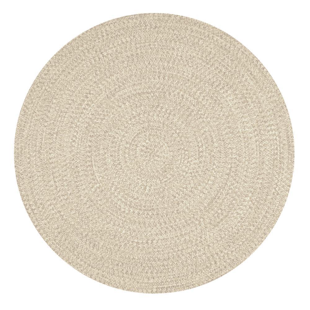 nuLOOM Wynn Braided Indoor/Outdoor Tan 6' Casual Round Rug