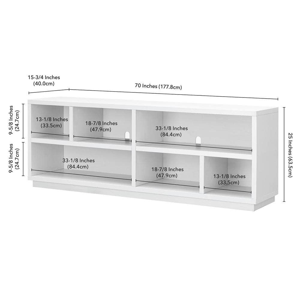 Bowman 70" White Metal Frame TV Stand