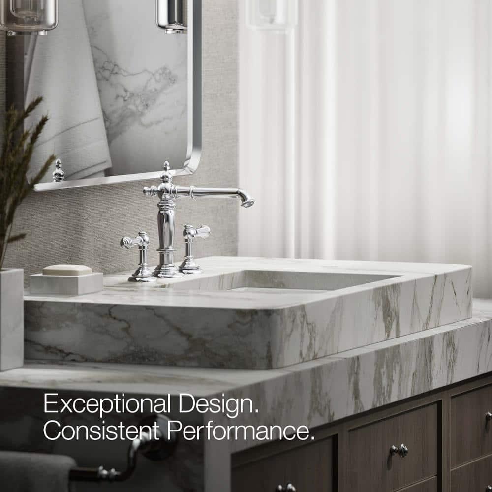 Artifacts® Widespread Bathroom Faucet with Drain Assembly