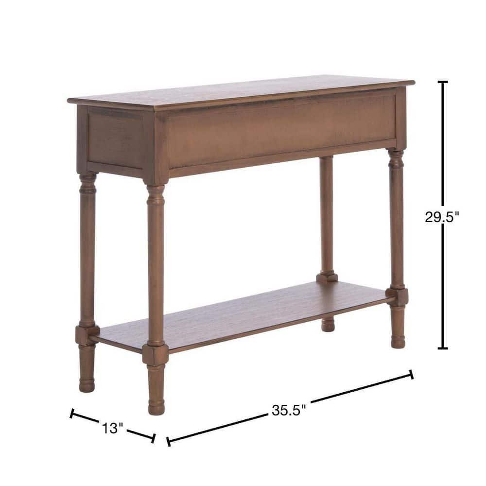 Halton 2 Drawer Console Table - Brown - Safavieh