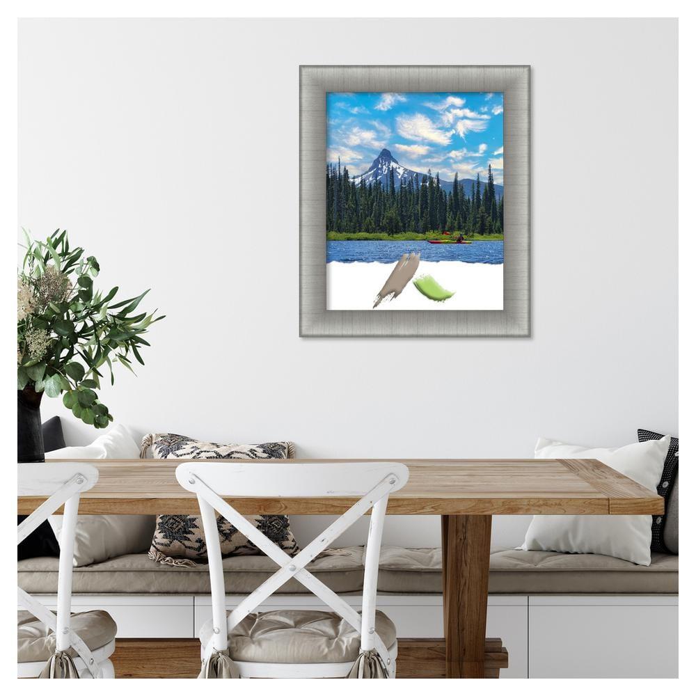 Amanti Art Elegant Brushed Pewter Picture Frame Opening Size 18x22 in.