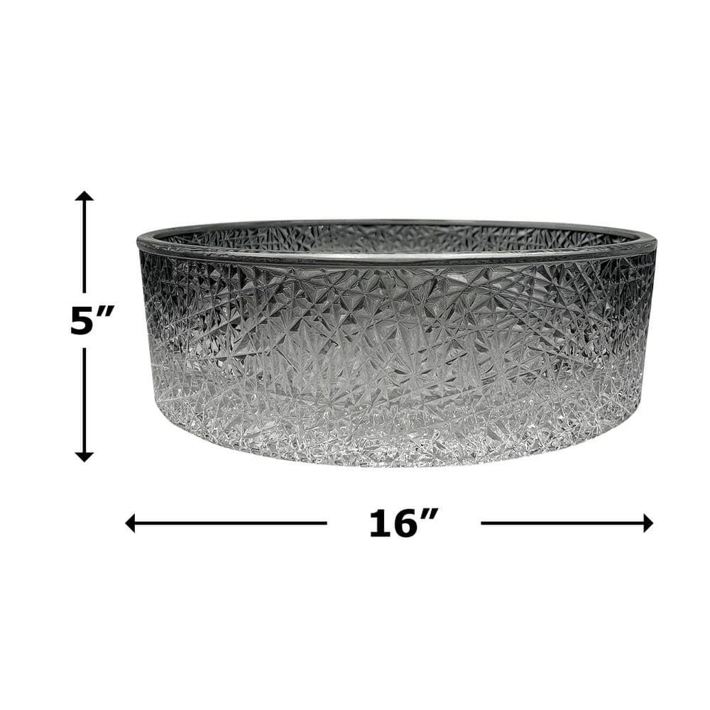 CastelloUSA CB-VC-16-BGRSP-16 Stadium 16" Glass Circular Bathroom Vessel Sink - Timeless Collection