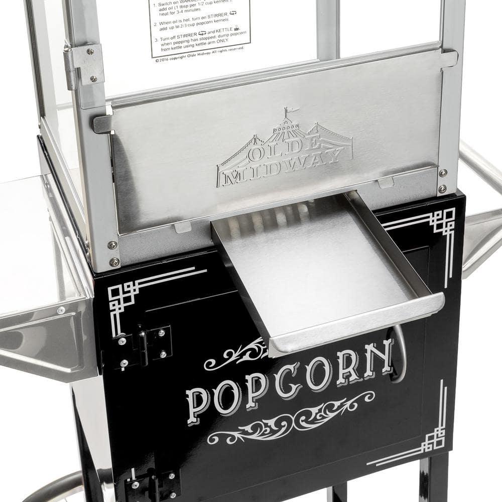 Olde Midway Vintage Popcorn Machine and Cart