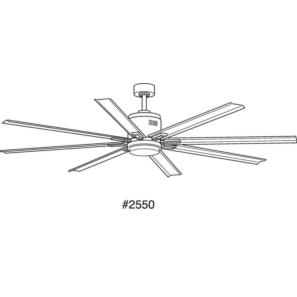 P2546-09-Progress Lighting-Ellwood - Wide - Ceiling Fan - Handheld Remote in Transitional and Coastal style - 68 Inches wide by 15.75 Inches