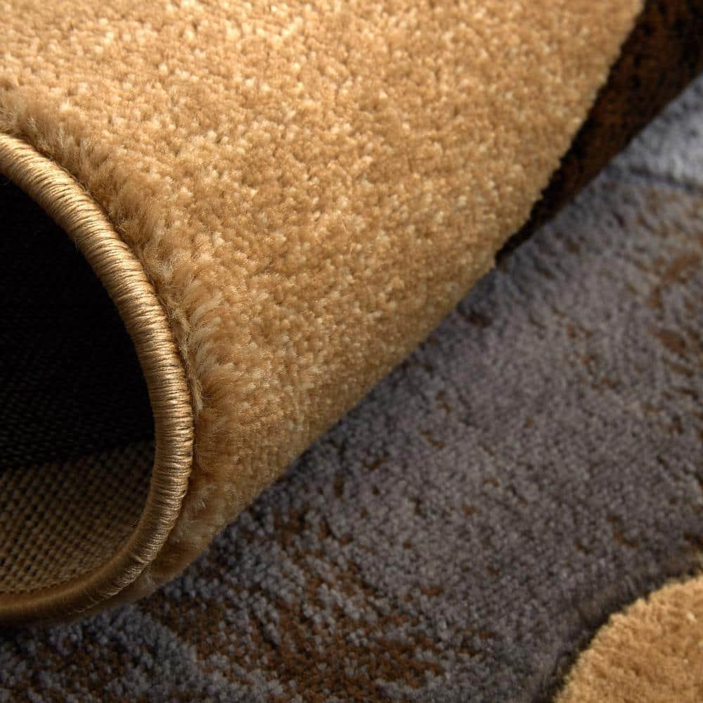 Home Dynamix Slade Contemporary Abstract Area Rug, Brown/Grey, 7'10"x10'6"