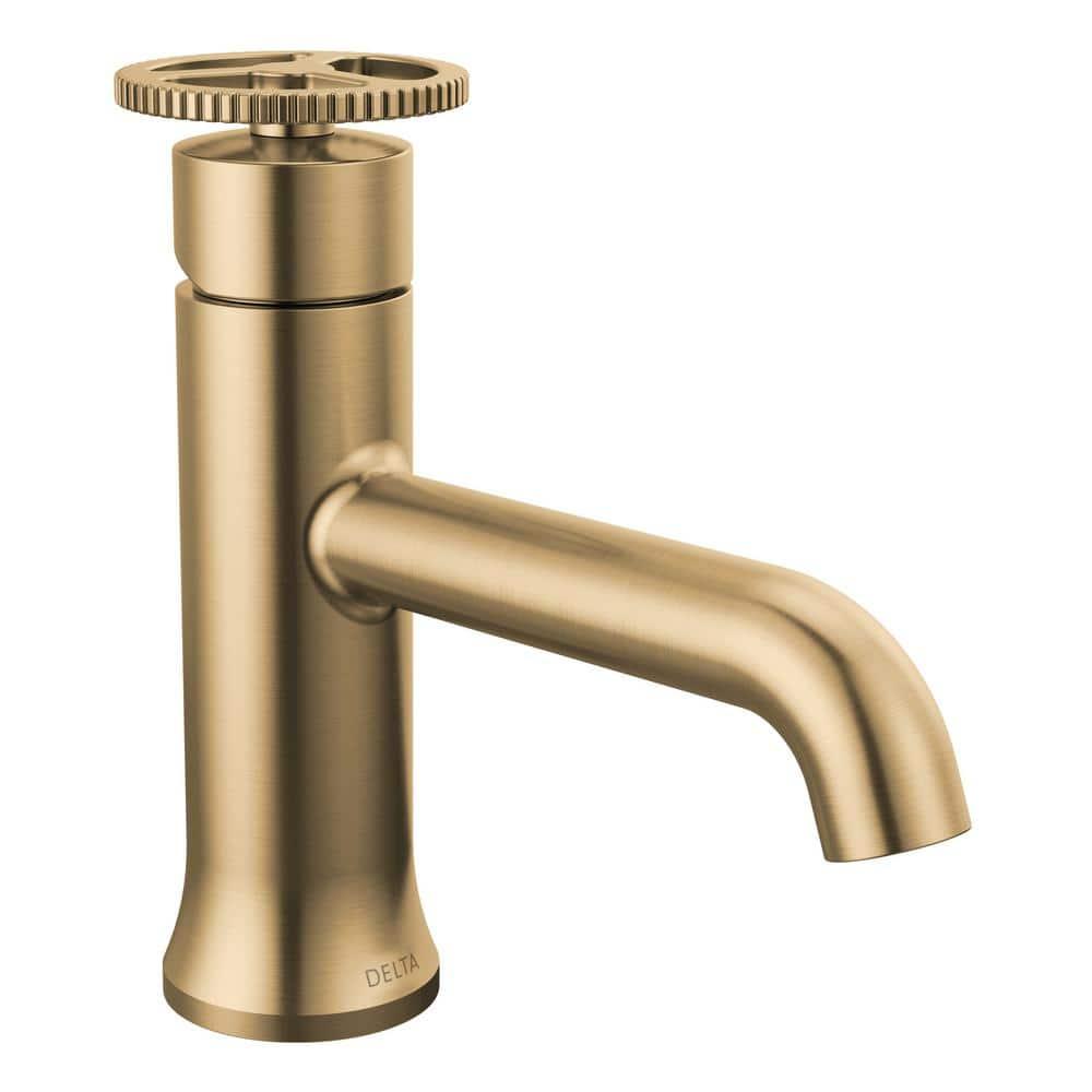 Trinsic Single Hole Bathroom Faucet with Wheel Handle, Single Handle Bathroom Sink Faucet
