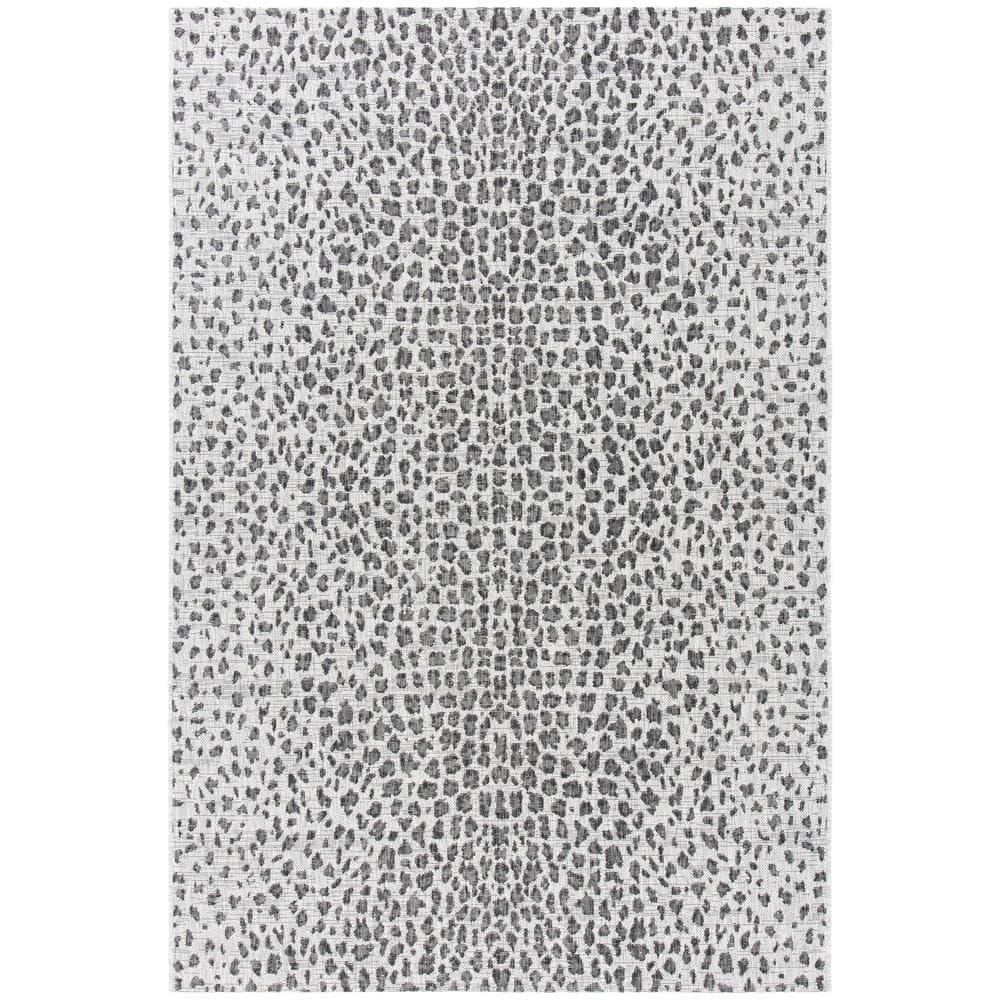 Courtyard CY8505 Power Loomed Indoor/Outdoor Area Rug - Grey/Black - 8'9"x11'9" - Safavieh.