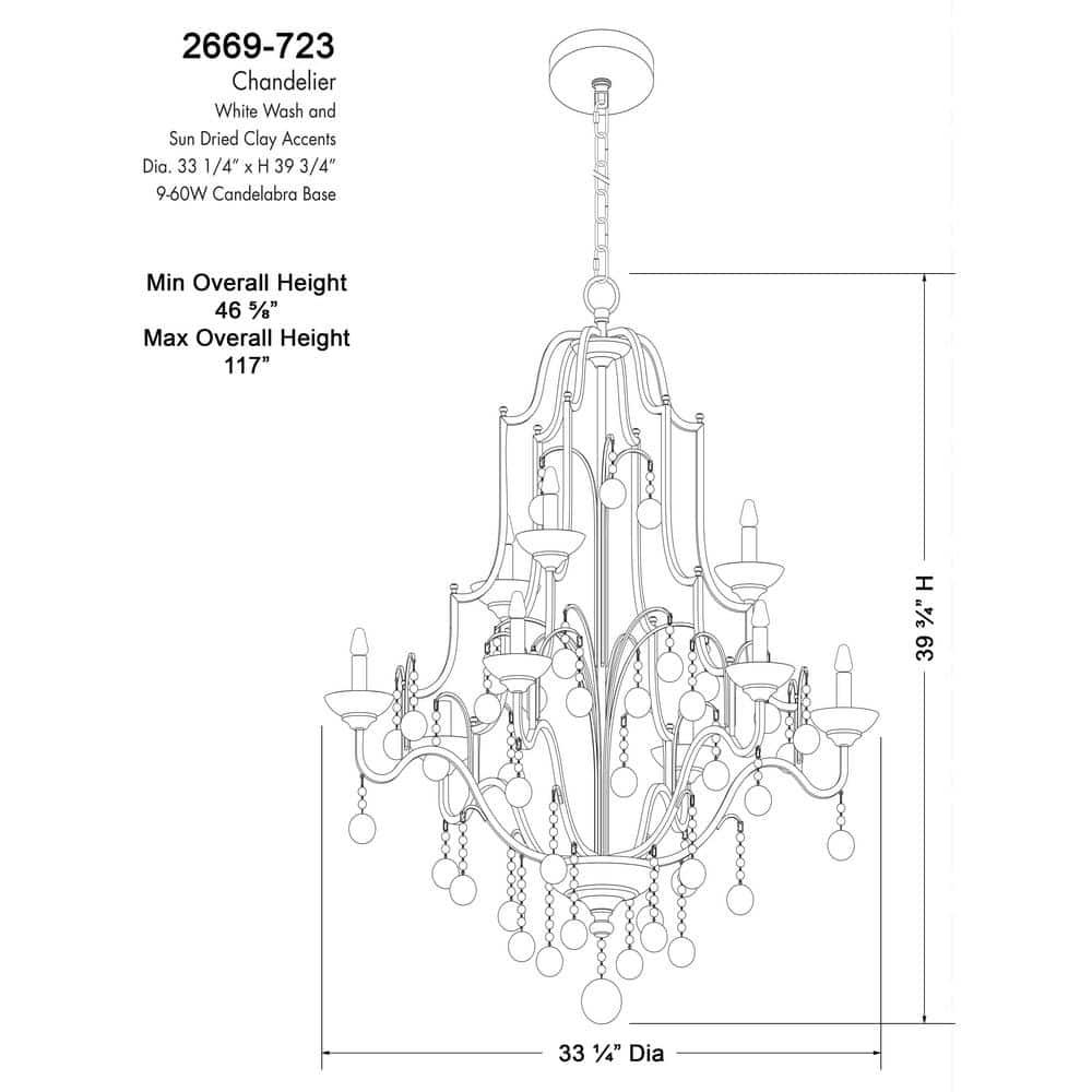 Minka Lavery - Colonial Charm - 9 Light 2-Tier Chandelier-40 Inches Tall and