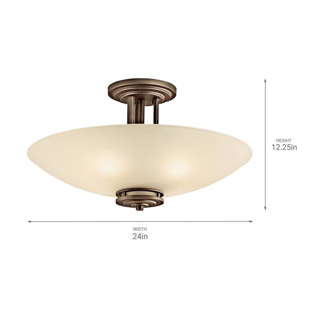 Hendrik Glass Semi Flush Mount