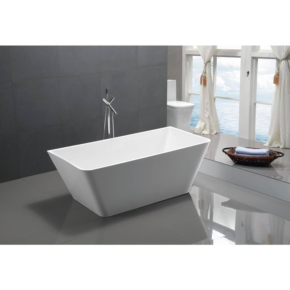 67'' x 31.5'' Freestanding Soaking Acrylic Bathtub