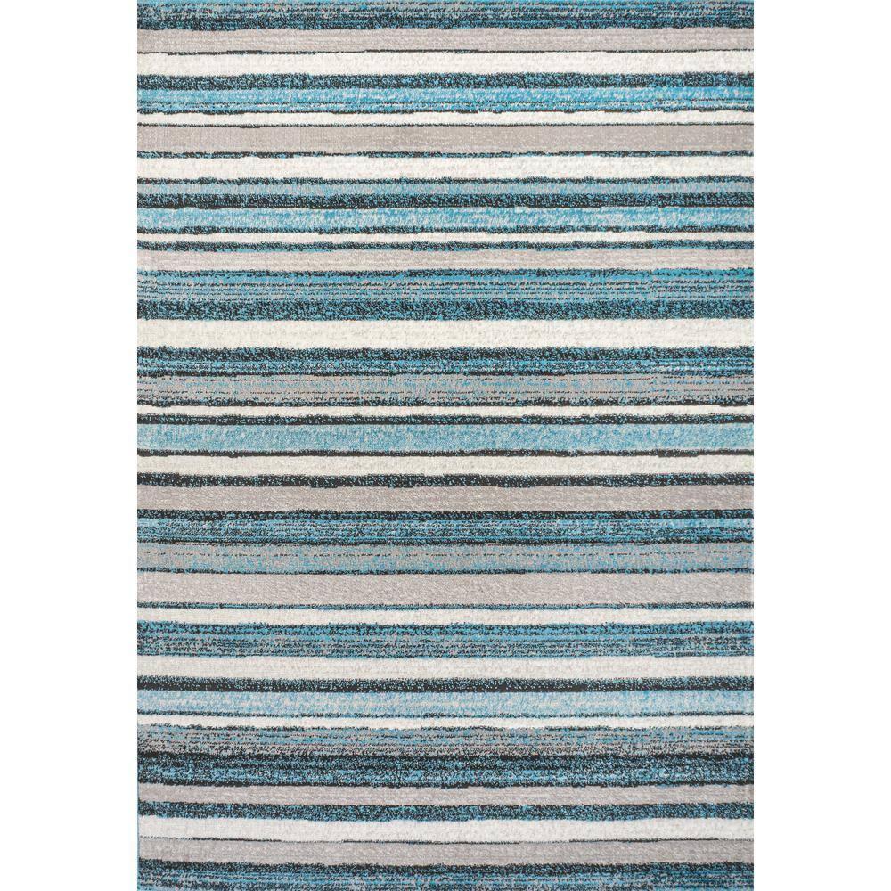 3' x 5' Magnolia Beach Strie' Striped Area Rug, Blue/Navy - JONATHAN Y