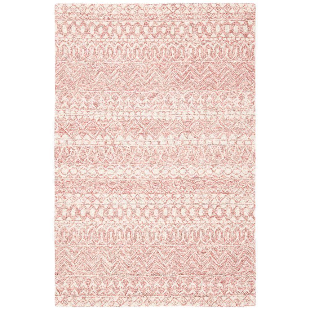 Micro-Loop MLP502 Hand Tufted Indoor Accent Rug - Pink/Ivory - 2'6"x4' - Safavieh