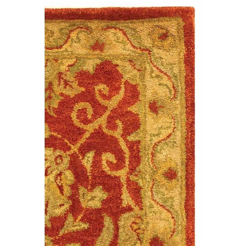 SAFAVIEH Antiquity Lilibeth Traditional Floral Wool Area Rug, Rust, 2' x 3'