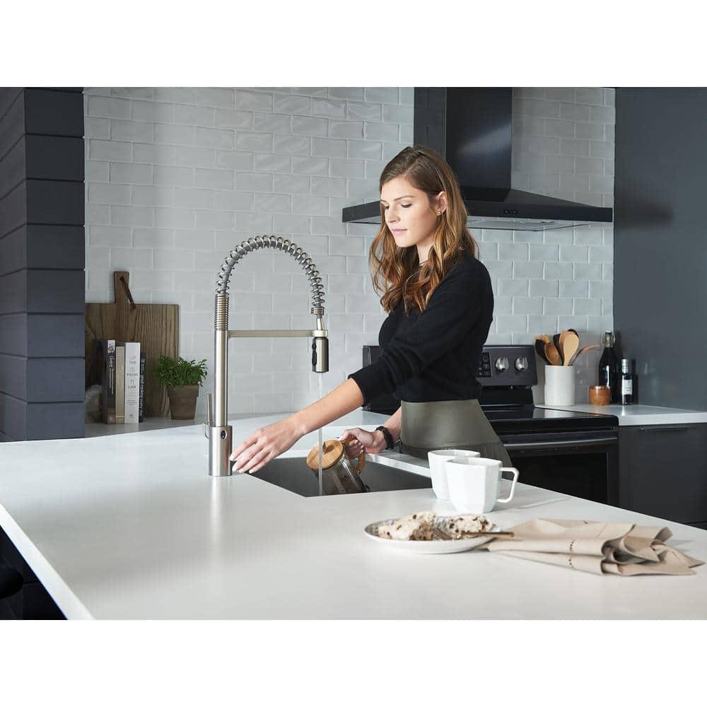 Moen Align MotionSense Wave Single Handle Spring Pulldown Kitchen Faucet with Power Clean Technology
