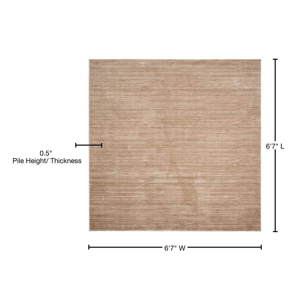 Vision VSN606 Power Loomed Area Rug - Light Brown - 6'7"x6'7" - Safavieh.