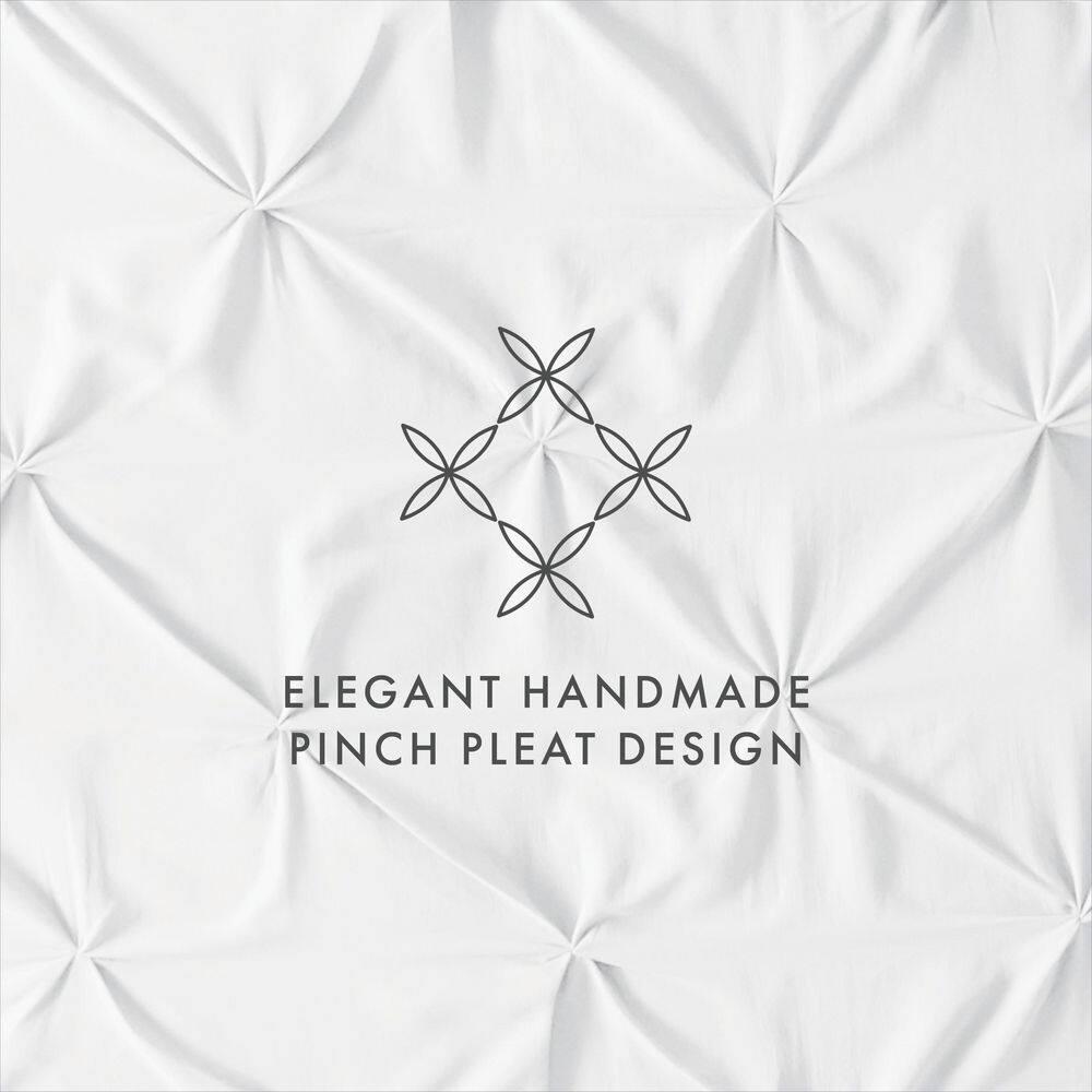 Becky Cameron Pinch Pleat Textured Duvet Cover Set & Reviews | Wayfair