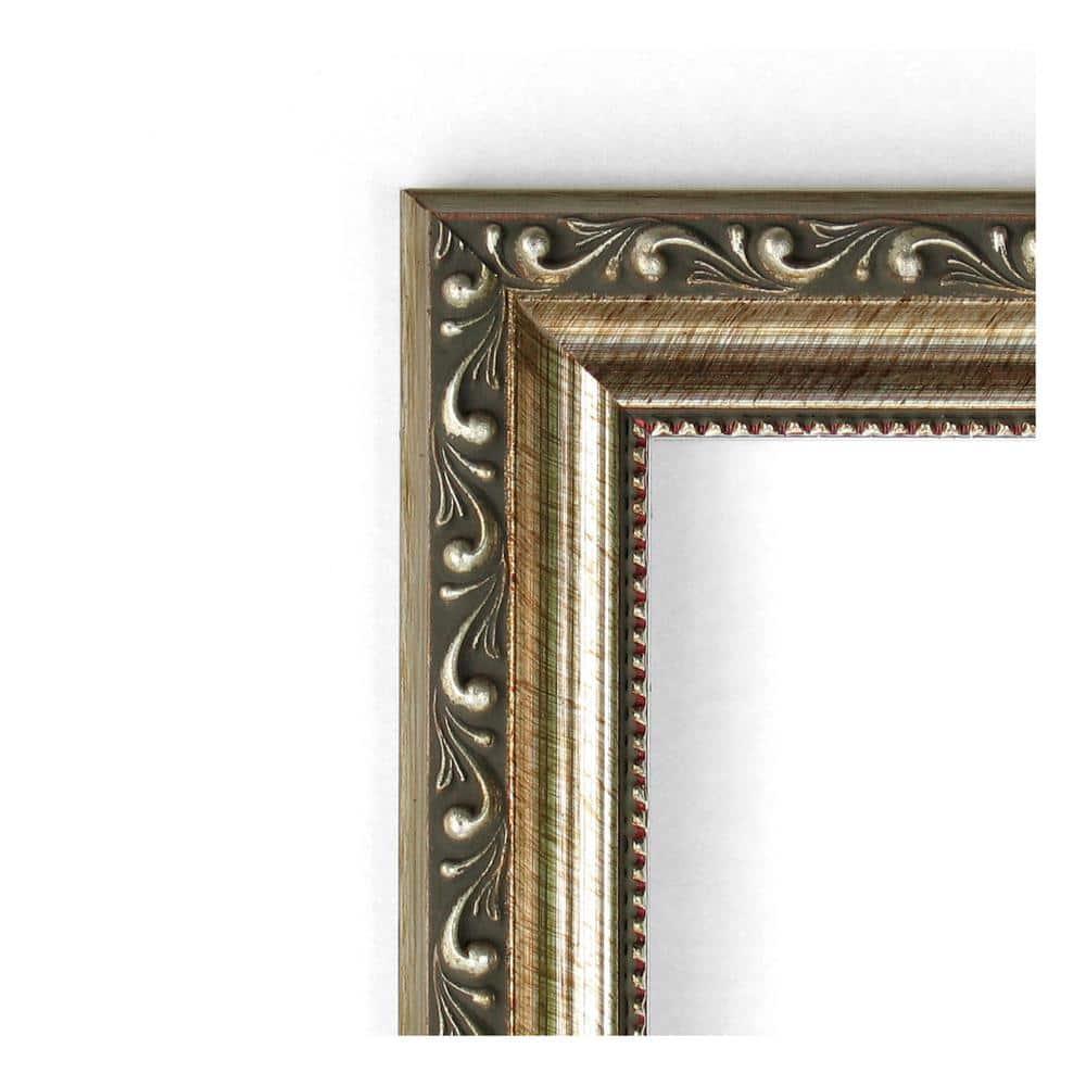 Amanti Art Beveled Wood Wall Mirror - Parisian Silver Frame Outer Size: 20 x 26 in