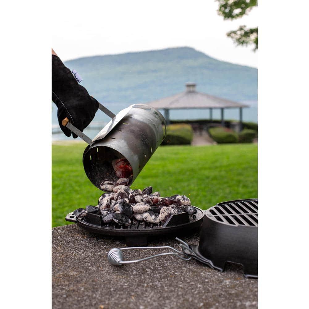 Black Leather Heat-Resistant Cooking Gloves, One Size