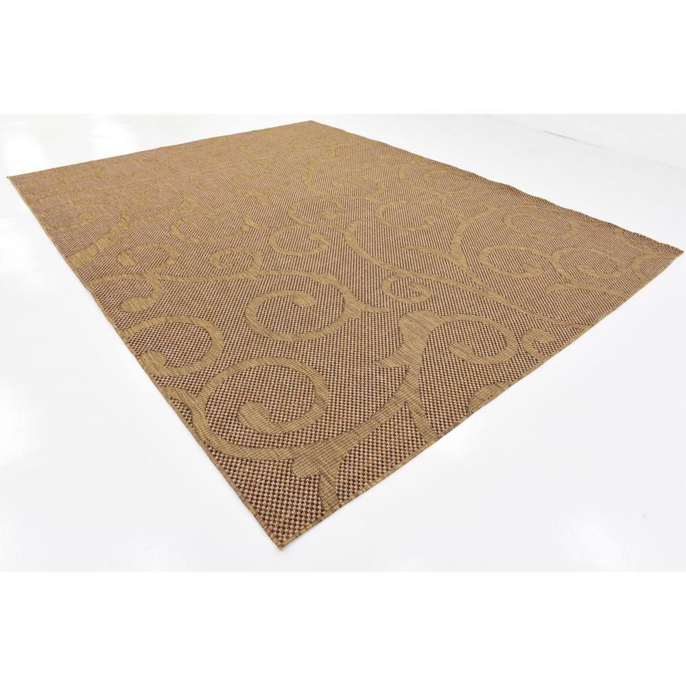Unique Loom 9' 0 x 12' 2 Light Brown Outdoor Botanical Vine Area Rug