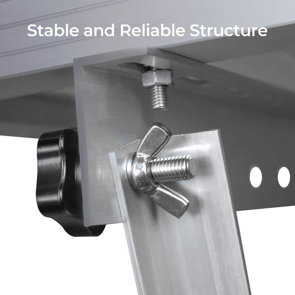 Renogy 50in Adjustable Solar Panel Mount Brackets with Foldable Tilt Legs on Any Flat Surface for RV, Roof, Boat, Any Off-Grid Systems