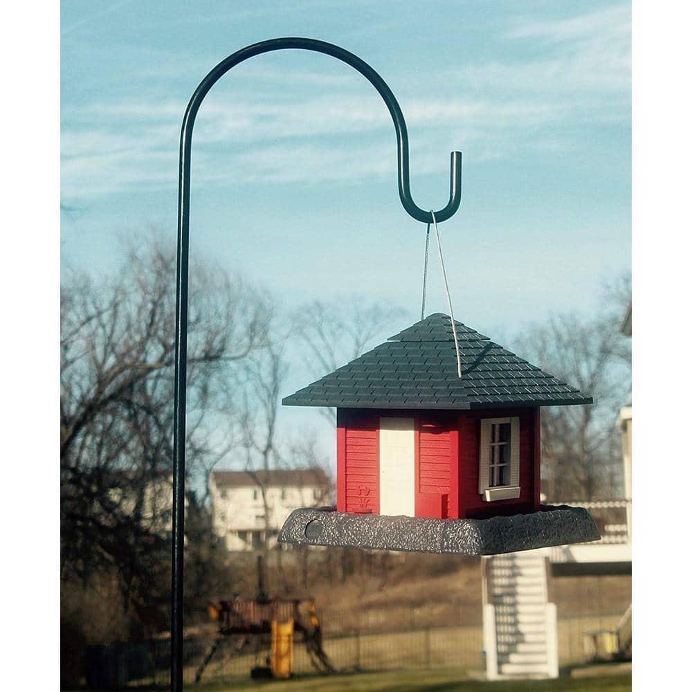 Ashman Online, Black Color, Shepherd Hook 92 inch in Height, 1/2-inch Thick, Solid Metal Single Piece Hook, Super Strong, Rust Resistant, Hanging Plant Baskets, Wind Chimes, Heavy Bird Feeders