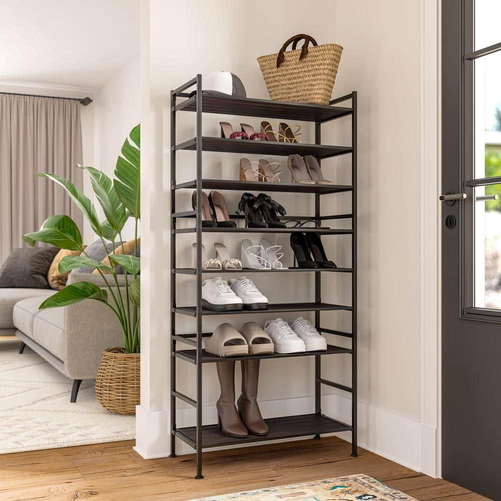3-Tier (12 Pair) Stackable Resin Shoe Storage Rack