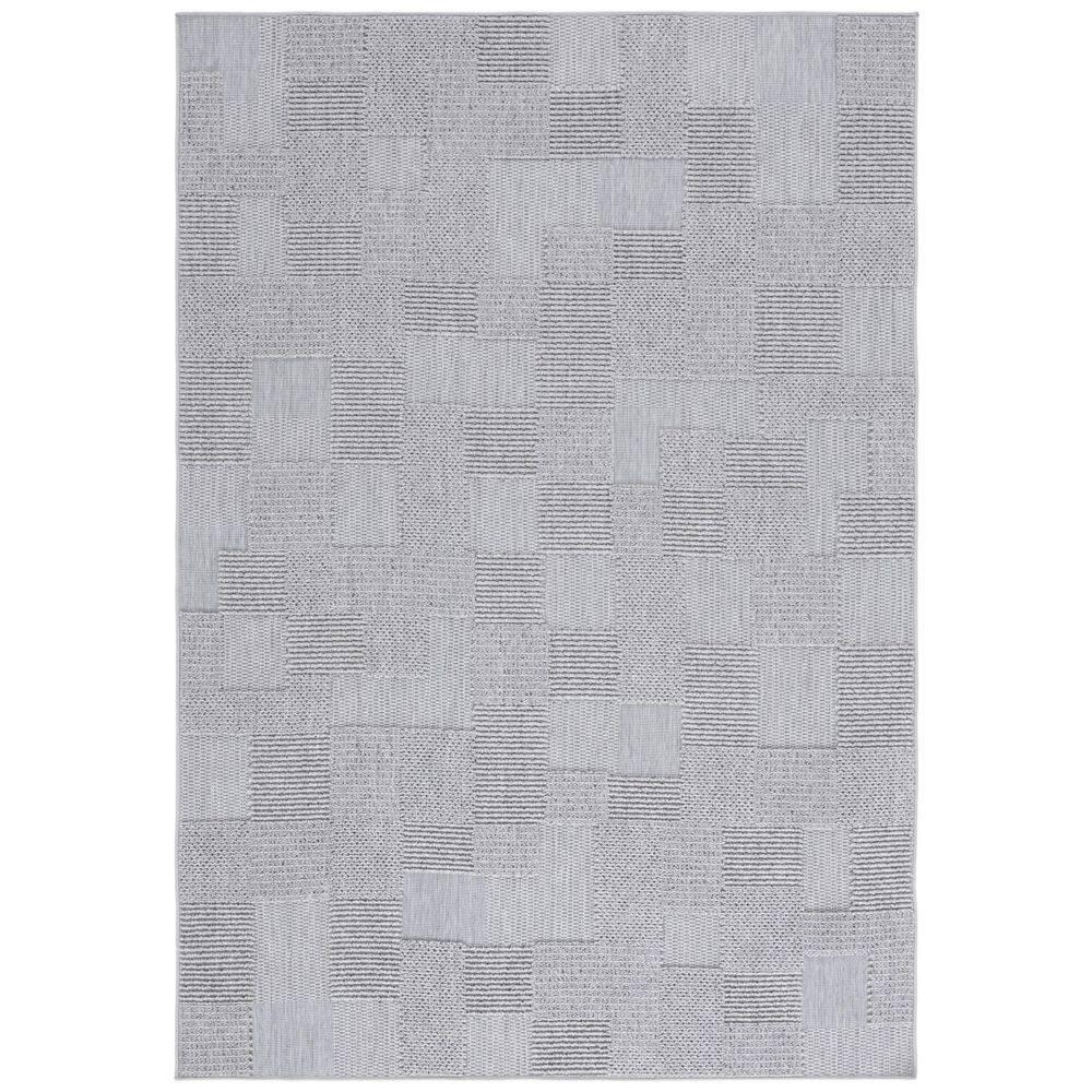 Milos MLO108 Power Loomed Indoor/Outdoor Area Rug - Grey - 4'x6'- Safavieh