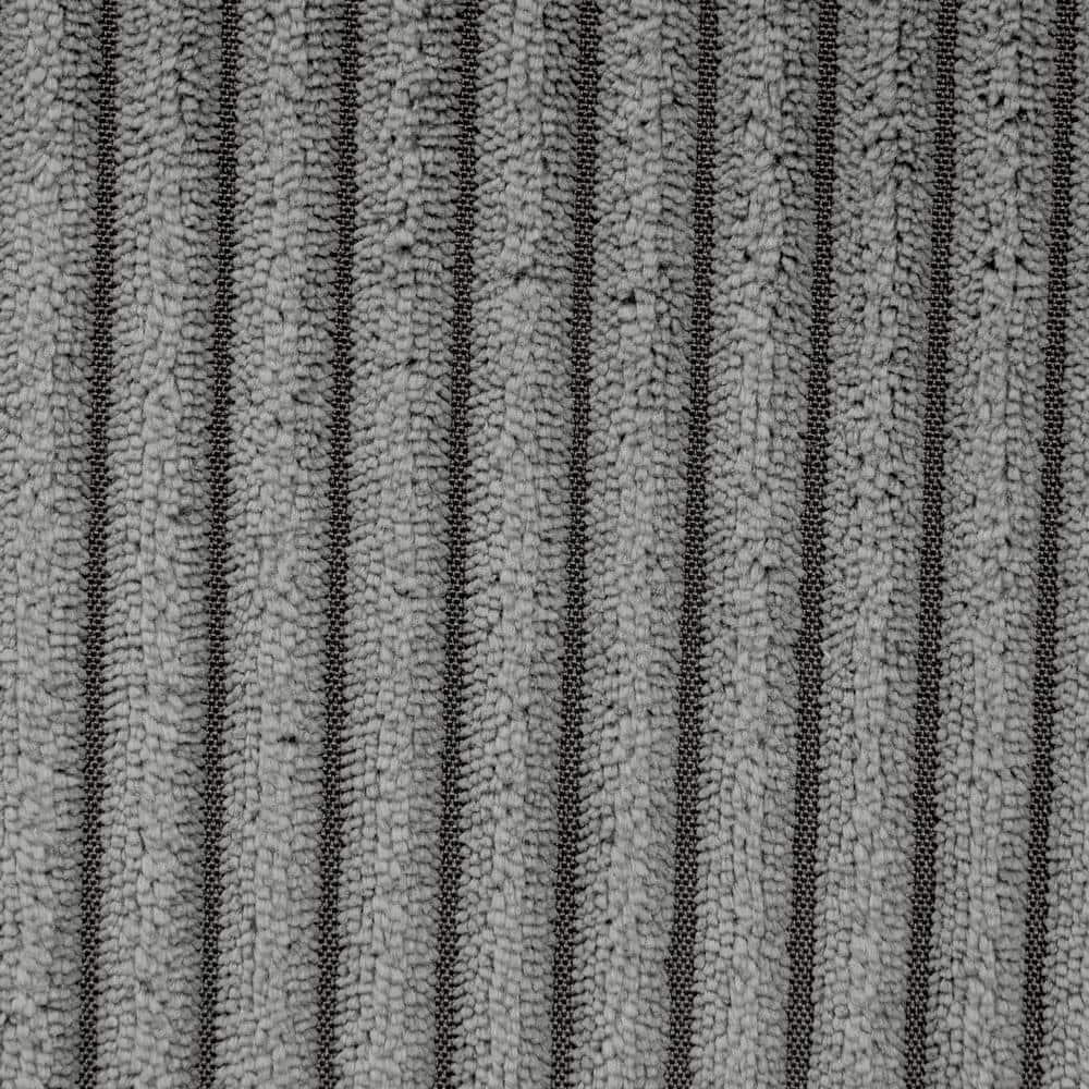 HOMES: Inside + Out Paeke Sleeper Sectional Sofa Corduroy with Storage Chaise and Reversible Dark Gray