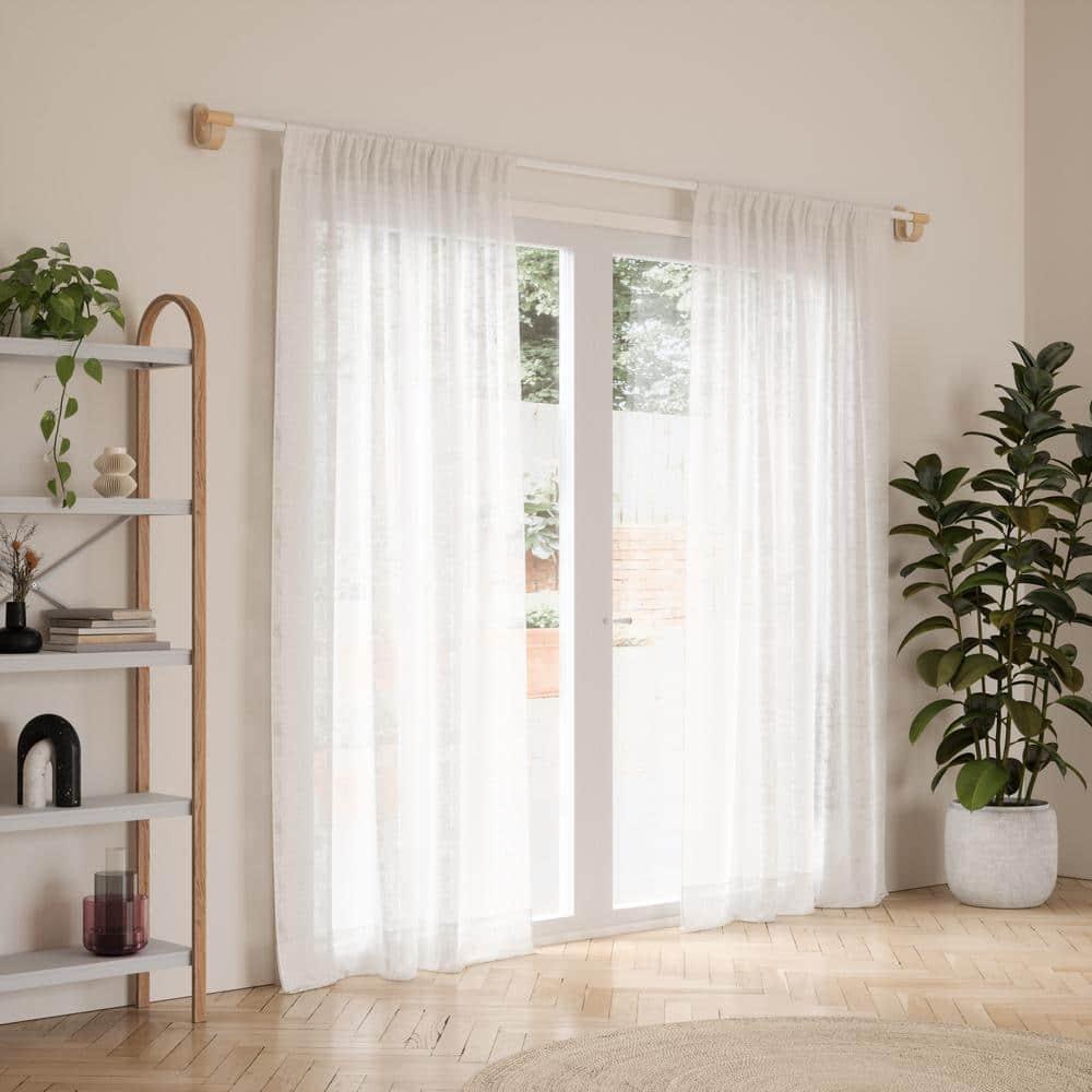 36"-66" Umbra Anywhere Curtain Rod White: Tension Mount, Metal, Smooth Finish, 5-Year Warranty, 15 lb Capacity