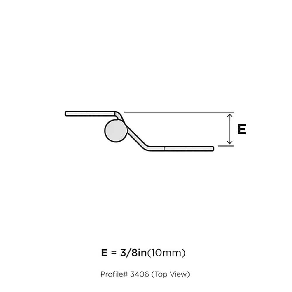 Amerock 3/8in (10mm) Offset Non-Self Closing Face Mount Golden Champagne Cabinet Hinge - 1 Pair