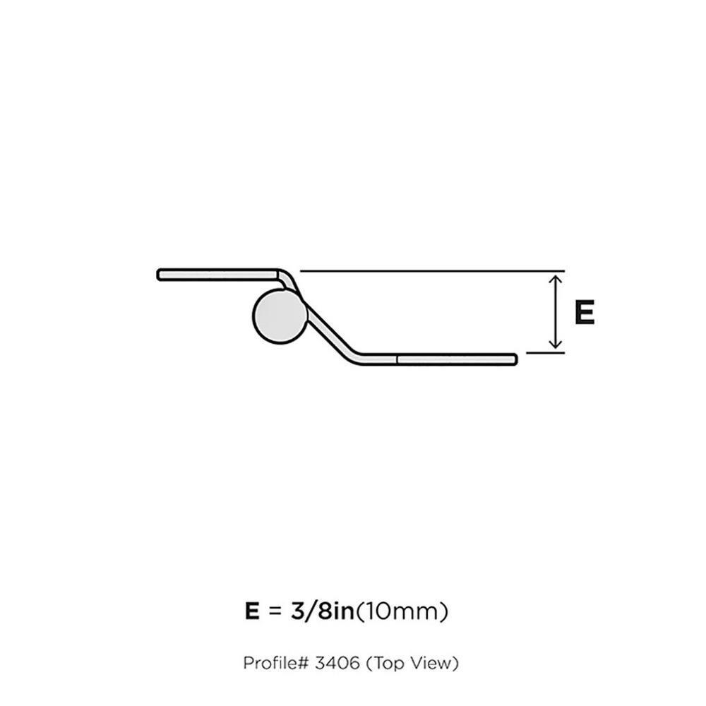 Amerock 3/8in (10mm) Offset Non-Self Closing Face Mount Champagne Bronze Cabinet Hinge - 1 Pair