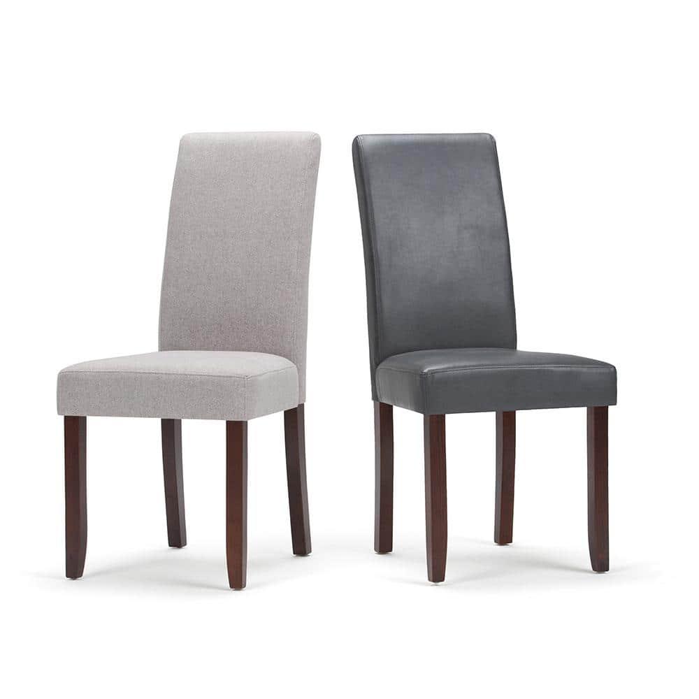 Simpli Home Acadian 17.99'' H Linen Look Polyester Upholstered Parsons Chair (Set of 2)