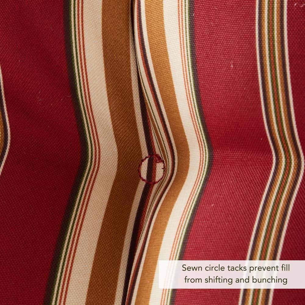Greendale Home Fashions Roma Stripe 42 x 21 in. Outdoor Reversible Tufted Chair Cushion