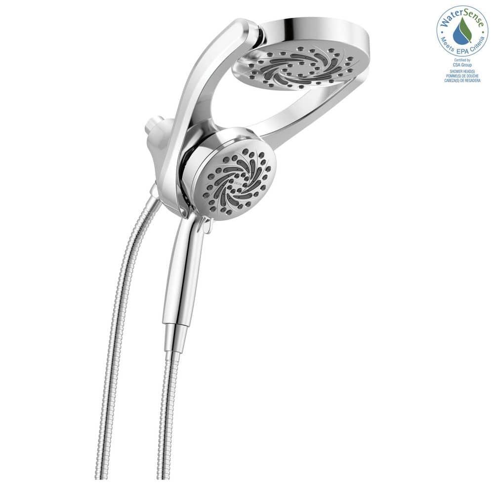 Delta 75419 5-Setting HydroRain 2-in-1 Dual Shower Head with ProClean Spray